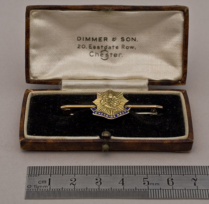 Cheshire Regiment Gold Sweetheart Brooch